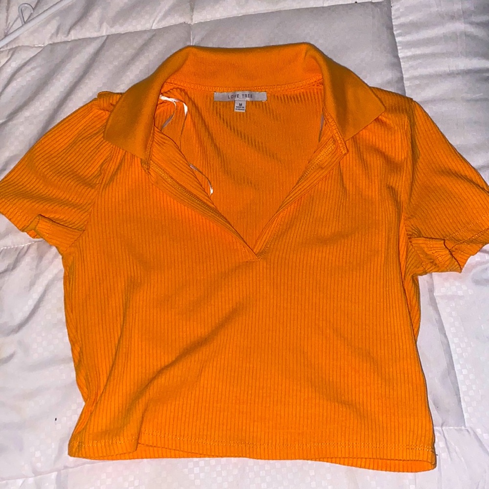 cute cropped collared top